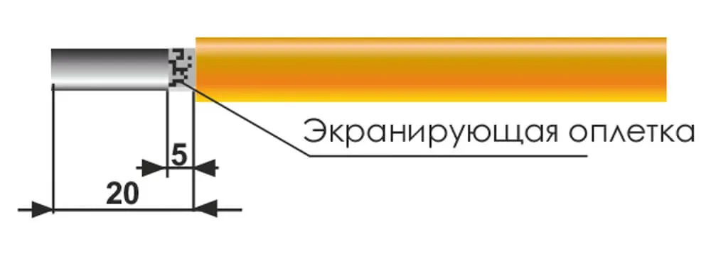 подготовка к муфтированию концевой части кабеля