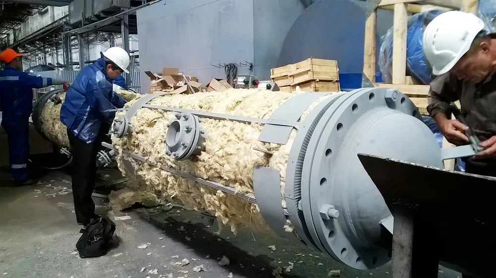 Утепление резервуара минеральной ватой
