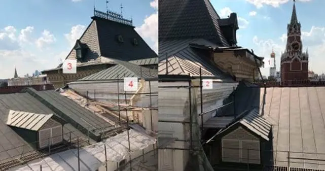 Обогрев кровли здания Музеев Московского Кремля