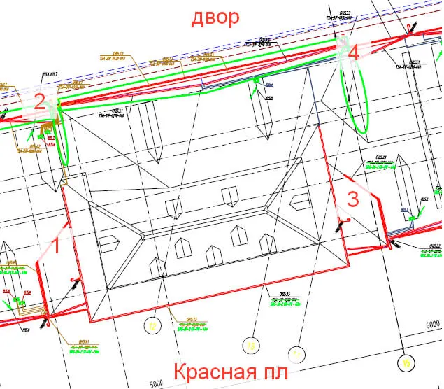 Схема обогрева здания Музеев Московского Кремля
