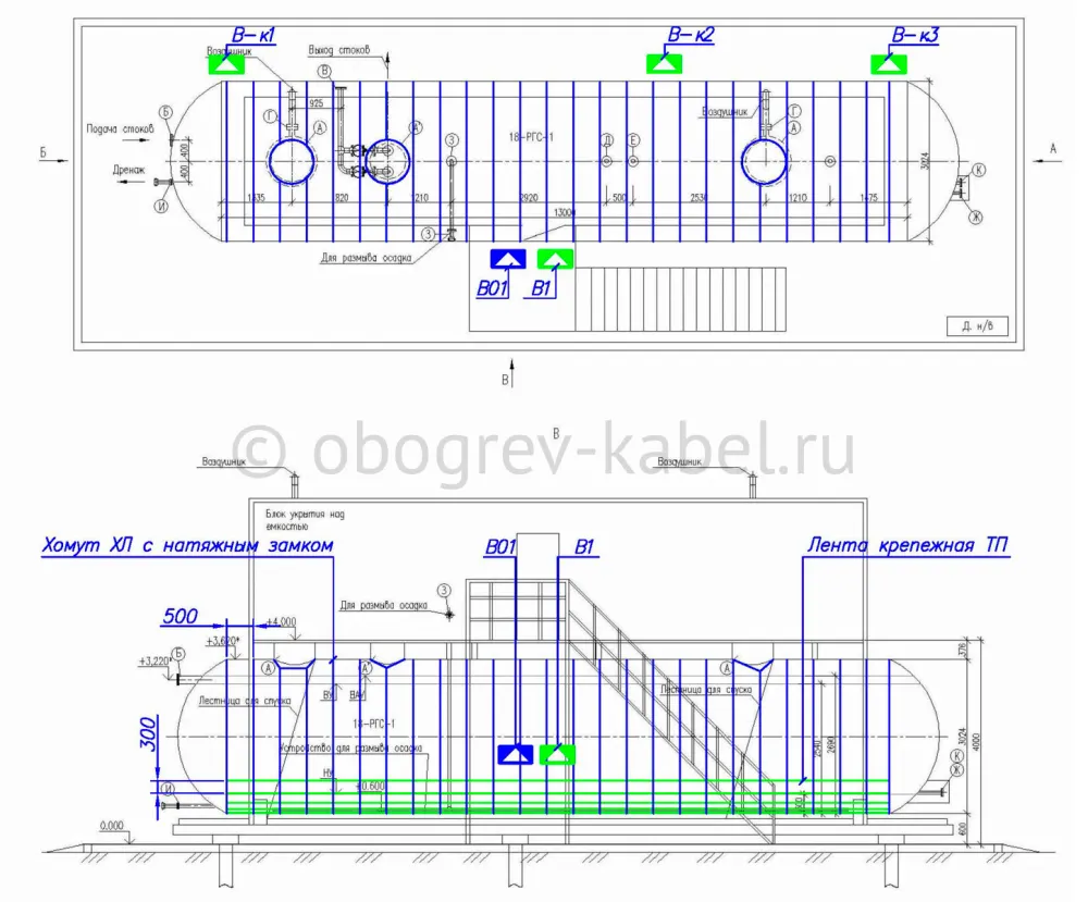 Схема монтажа элементов крепления