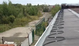 Обогрев кровли торгового центра