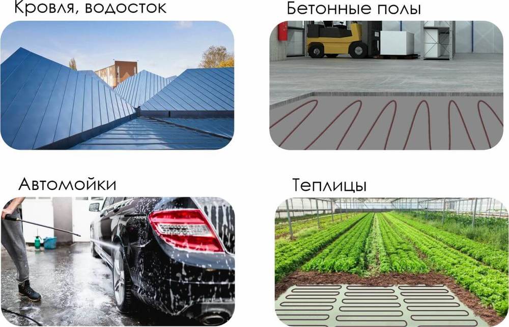 Применение греющего кабеля Gulfstream ROOF 200/11,8