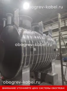 Система обогрева горизонтального стального резервуара ЕП-8