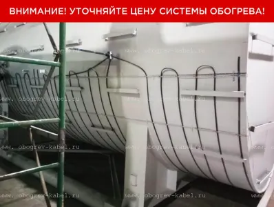 Система обогрева горизонтального стального резевуара на санях РГСН-50